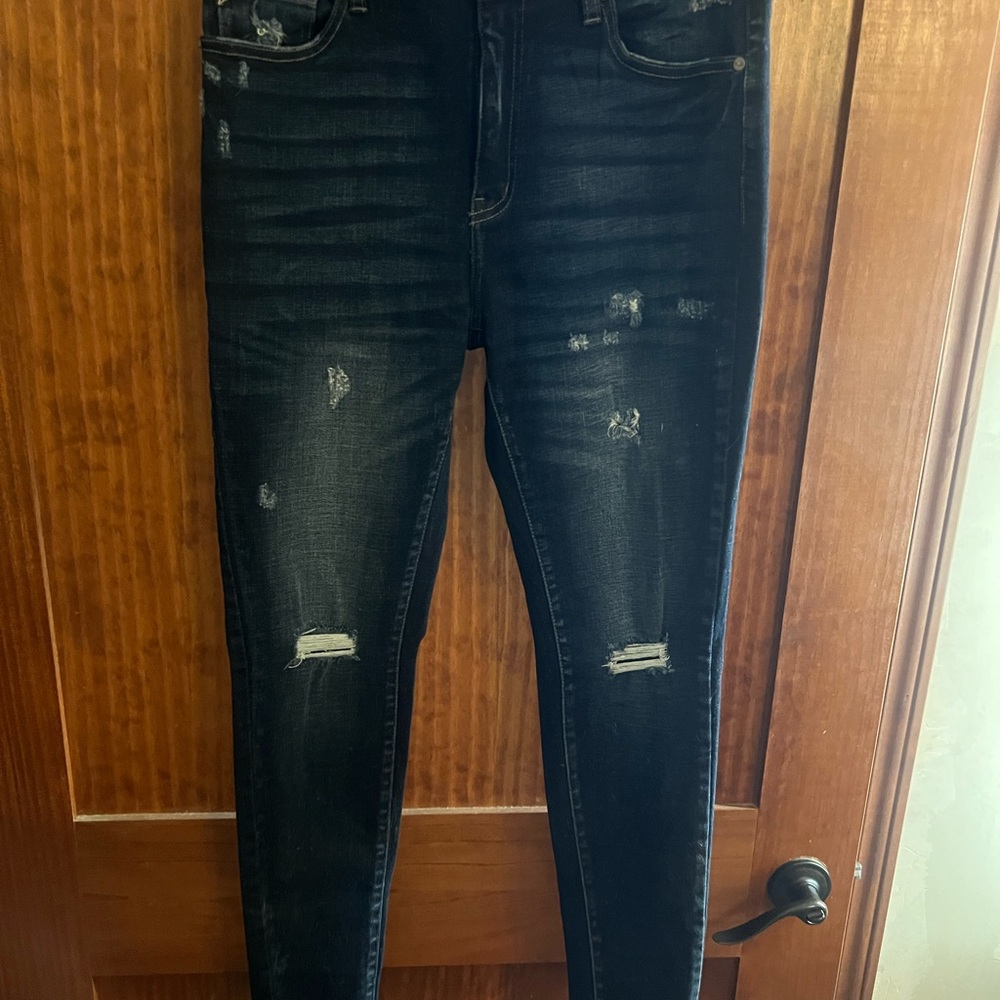 KanCan Dark Distressed Skinny Jeans